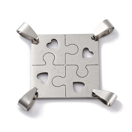 201 Stainless Steel Connector Charms STAS-Q342-39P-1