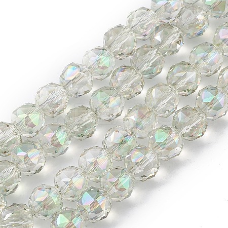 Transparent Electroplate Glass Beads Strands EGLA-F154-FR02-1