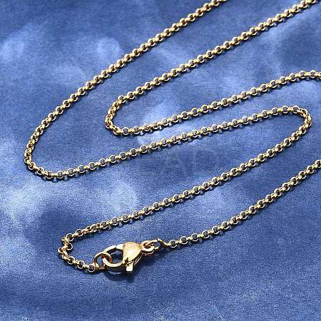 Brass Chain Necklaces MAK-L009-10G-1