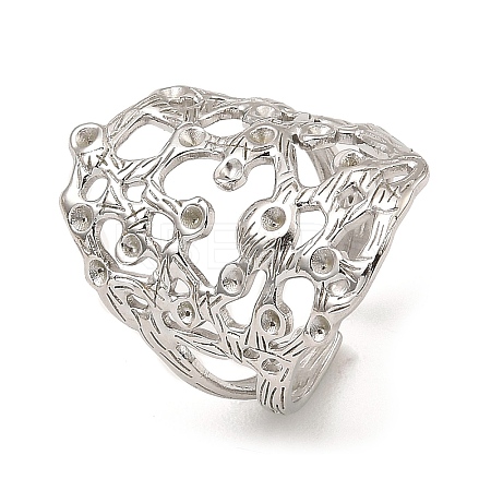 Non-Tarnish 304 Stainless Steel Open Cuff Rings RJEW-Z018-09P-1