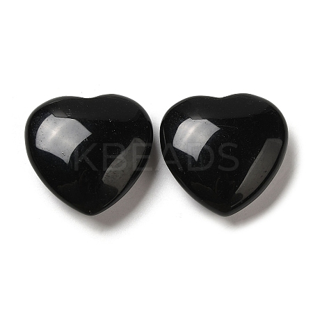 Natural Dyed & Heated Black Agate Healing Stones G-G020-01L-1