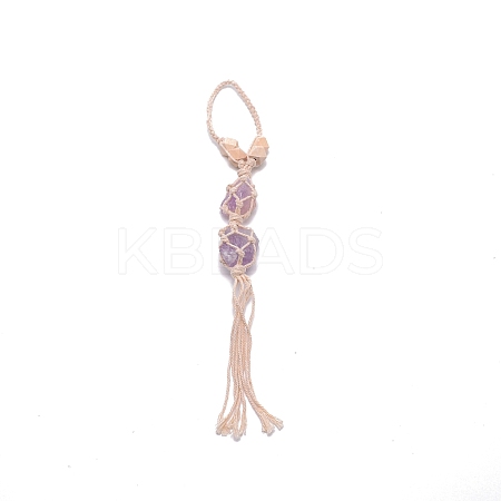 Irregular Gemstone Hanging Pendant Decoration LS-HJEW-TAC0001-08B-1