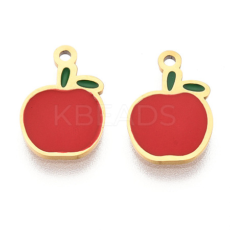 304 Stainless Steel Enamel Charms LS-STAS-T065-52G-01-1