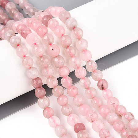 Dyed Natural White Jade Beads Strands G-T139-6mm-60-06-1