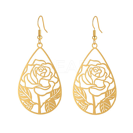 Hollow Brass Dangle Earrings for Women WG72A0C-04-1