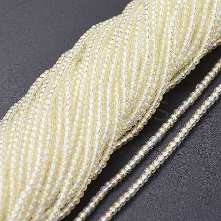 Electroplate Glass Beads Strands EGLA-K014-A-FR05-1