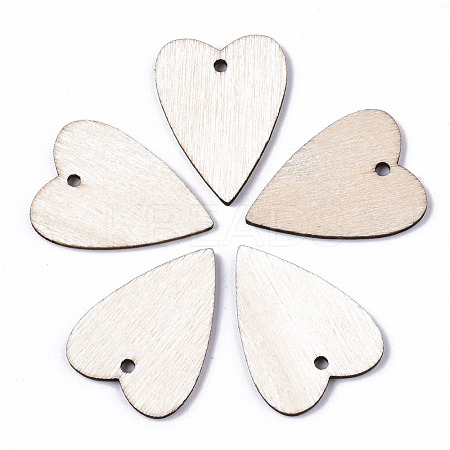 Unfinished Natural Poplar Wood Pendants WOOD-S045-114-1