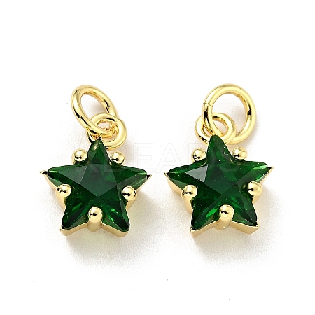 Eco-friendly Brass Micro Pave Cubic Zirconia Pendants LS-KK-D080-44G-04-1