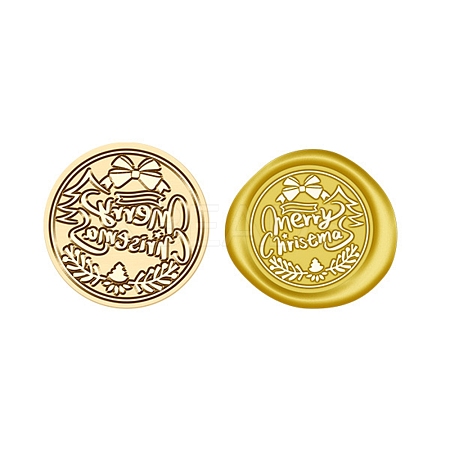 Christmas Series Wax Seal Brass Stamp Head AJEW-Z031-04G-04-1
