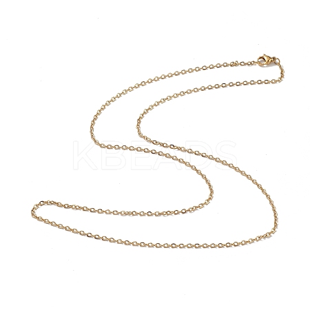 Ion Plating(IP) 304 Stainless Steel Cable Chain Necklace for Men Women LS-NJEW-K245-024A-1