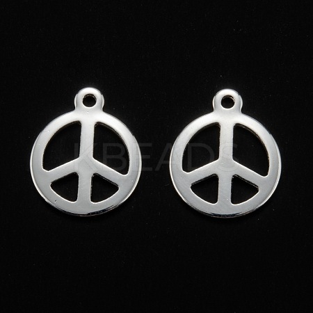 201 Stainless Steel Pendants STAS-O110-05S-1