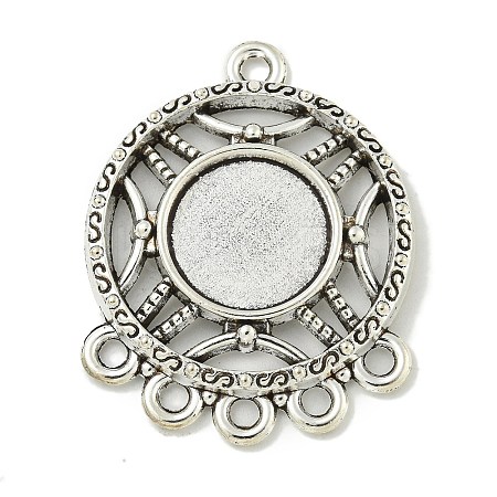 Tibetan Style Cabochon Connector Settings FIND-U015-31AS-1