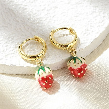 Brass Hoop Earrings EJEW-S251-04E-G-1