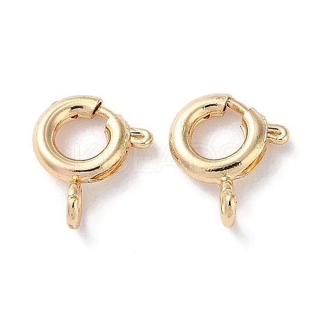 Rack Plating Brass Spring Ring Clasps X-KK-F090-22LG-1