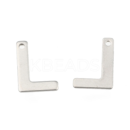 Tarnish Resistant 304 Stainless Steel Letter Charms LS-STAS-O072-L-1