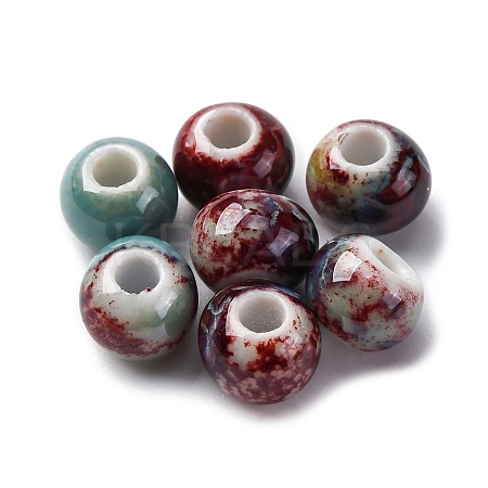 Bright Glazed Porcelain Beads PORC-D300-A11-1