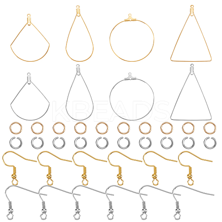 Unicraftale Big Wire Wrap Geometry Dangle Earring DIY Making Kit DIY-UN0003-02-1