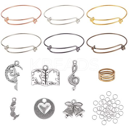 DIY Adjustable Brass Expandable Bangle Making DIY-PH0026-21-1