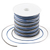 6 Rolls 6 Colors Segment Dyed Nylon Chinese Knotting Cord NWIR-TA0001-04-2