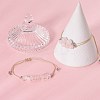 3Pcs 3 Style Natural Rose Quartz Braided Bead Bracelets Set BJEW-JB09334-01-2