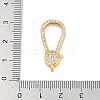 Brass Micro Pave Cubic Zirconia Lobster Claw Clasps KK-M311-28G-02-3