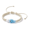 3Pcs Adjustable Handmade Porcelain Beads Braided Bead Bracelets for Children BJEW-JB11969-3