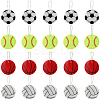 20Pcs 4 Styles PVC Sports Ball Pendant Decoration KY-SP0001-59-6