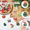 48Pcs 24 Styles Christmas Theme Opaque Resin Cabochons RESI-CJ0004-82-3