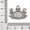 304 Stainless Steel Pendant Cabochon Settings STAS-H477-03A-P-3
