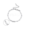 Rhodium Plated 925 Sterling Silver Paperclip Chain Bracelets BJEW-I314-055P-1