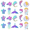 20Pcs 10 Styles Ion Plating(IP) 304 Stainless Steel Etched Metal Embellishments Pendants STAS-FS0001-53-3