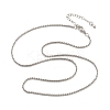 Brass Rolo Chains Necklaces for Women NJEW-D302-22P-5