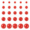 100Pcs 5 Styles Opaque Acrylic Beads MACR-TADJ0001-12A-1