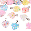 15Pcs Luminous Resin Sequins Pendants RESI-TA0004-20C-3