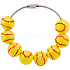 16mm Round Sport Ball Wooden Beaded Embellishments FIND-WH20003-42A-1