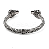 Viking 304 Stainless Steel Open Cuff Bangles for Men BJEW-U001-05A-AS-3