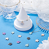 40Pcs 5 Colors Zinc Alloy Enamel Pendants PALLOY-SC0004-37-4
