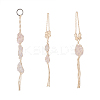 3Pcs 3 Style Irregular Gemstone Hanging Pendant Decoration HJEW-EL0001-09-1