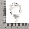 Brass Micro Pave Clear Cubic Zirconia Bead Frame LS-KK-K371-49S-3