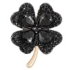 Cubic Zirconia Clover Brooch Pin JBR105F-1