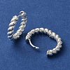 Brass Twisted Rope Hinged Hoop Earrings for Women EJEW-P196-25S-3
