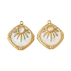 304 Stainless Steel Cat Eye Pendants STAS-V015-46G-1