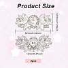 2Pcs Alloy Rhinestone Shoe Decorations AJEW-FG0003-73B-2