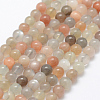 Natural Multi-Moonstone Beads Strands G-P322-43-6mm-2