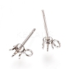 Non-Tarnish 304 Stainless Steel Post Stud Earring Settings STAS-L238-026F-P-2