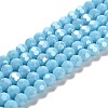 Electroplate Opaque Glass Beads Strands EGLA-A035-P8mm-A08-1