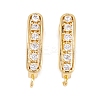 Rack Plating Brass Cubic Zirconia Hoop Earring Findings KK-S374-04G-04-1