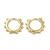 Granulated Ring Brass Huggie Hoop Earrings for Women EJEW-C097-06A-G-1