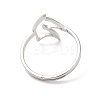 Non-Tarnish 304 Stainless Steel Hollow Horse Adjustable Ring RJEW-L107-023P-3