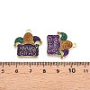 Carnival/Mardi Gras Theme Alloy Enamel & Glitter Powder Pendants ENAM-T020-53C-RS-3